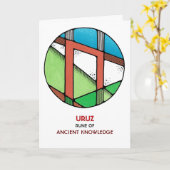 Rune Uruz – Oude kennis - Art Nouveau Kaart (Gele Bloem)