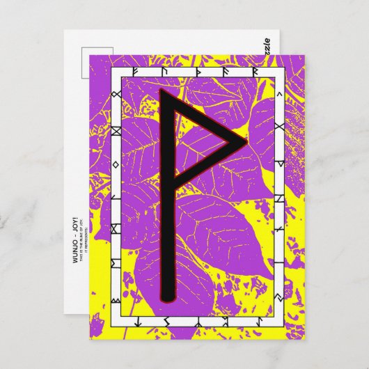 Rune Wunjo - Joy! Briefkaart (Voorkant / Achterkant)