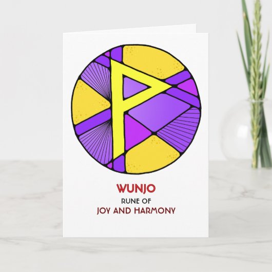 Rune Wunjo - Joy & Harmony - Art Nouveau Kaart (Voorkant)