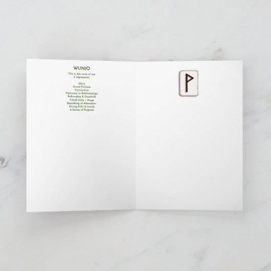 Rune Wunjo - Joy & Harmony - Art Nouveau Kaart (Binnen)