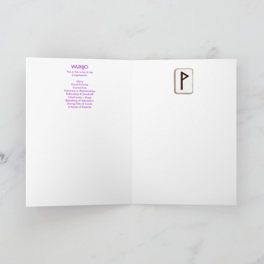 Rune Wunjo - Joy! Kaart (Binnen)
