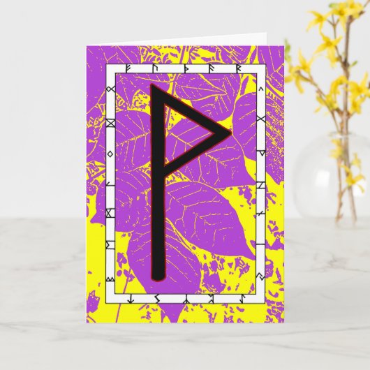 Rune Wunjo - Joy! Kaart (Gele Bloem)