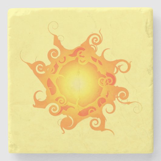 Rune Zon Steen Onderzetter (Voorkant)
