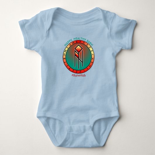 #RuneKids Gelukkig, Gezond Baby Romper (Voorkant)