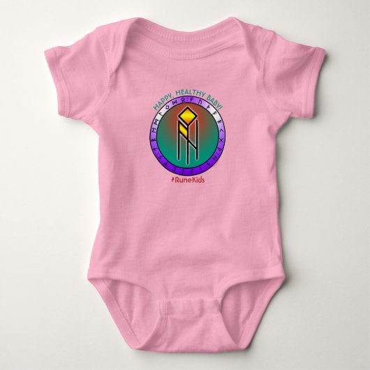#RuneKids Gelukkige, gezonde baby Romper (Voorkant)