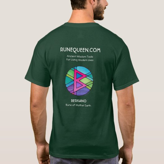 RuneQueen Berkano - Moeder Aarde - korte mouw  T-shirt (Achterkant)