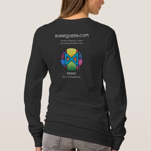 RuneQueen Dagaz - Awakening - long sleeve  T-shirt (Achterkant)