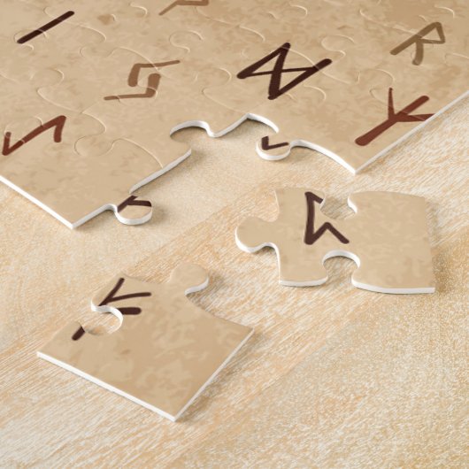 Runes Jigzaag Puzzle Legpuzzel (Zijkant)