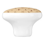 Runes Knob Keramische Knop (Zijkant)