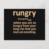 Rungry Definition Half Marathon Runner Running Gra Uitnodiging Briefkaart (Voorkant)