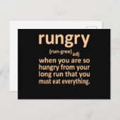 Rungry Definition Half Marathon Runner van Gra Briefkaart (Voorkant / Achterkant)