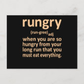 Rungry Definition Half Marathon Runner van Gra Briefkaart (Voorkant)