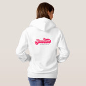 Runher Running Pink Bold Retro Font Motivational Hoodie (Achterkant volledig)