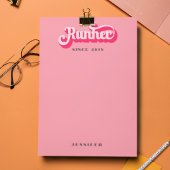 Runher Running Pink Retro Font Motivatie Post-it® Notes