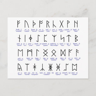 Runic Alphabet Briefkaart