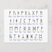 Runic Alphabet Briefkaart (Voorkant)