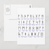 Runic Alphabet Briefkaart (Voorkant / Achterkant)