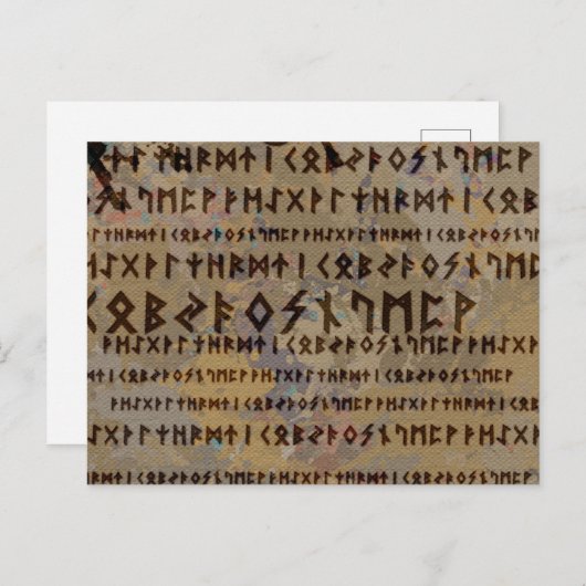 Runic alphabet - Elder Futhark Briefkaart (Voorkant / Achterkant)