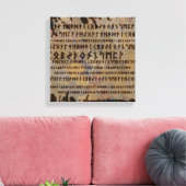 Runic alphabet - Elder Futhark Canvas Afdruk (Insitu (Woonkamer))