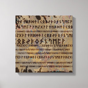 Runic alphabet - Elder Futhark Canvas Afdruk