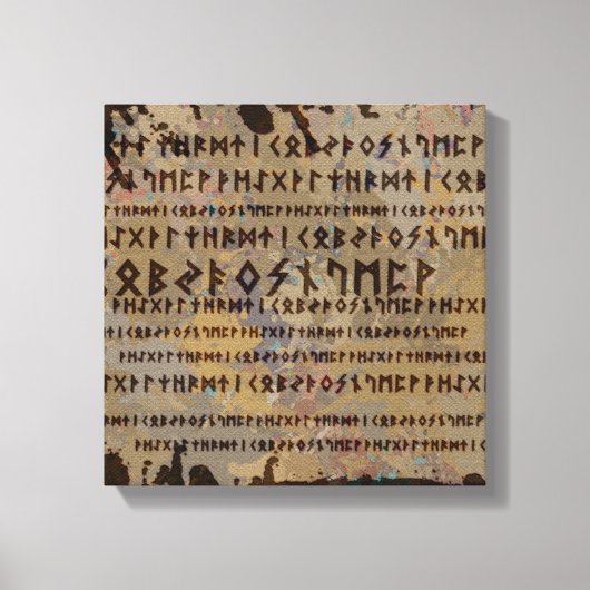 Runic alphabet - Elder Futhark Canvas Afdruk (Voorkant)
