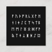 Runic Alphabet [Futhorc] Vierkante Visitekaartje (Voorkant)