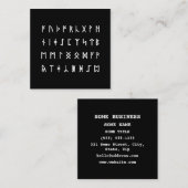 Runic Alphabet [Futhorc] Vierkante Visitekaartje (Voorkant / Achterkant)