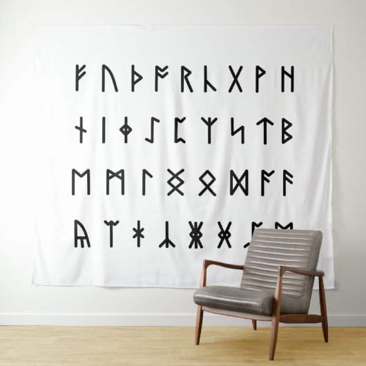 Runic Alphabet [Futhorc] Wandkleed (In Situ (horizontaal))