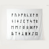 Runic Alphabet [Futhorc] Wandkleed (Voorkant (horizontaal))
