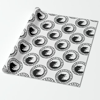 Runic Dire Wolf viking norse nordic runes Cadeaupapier