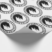 Runic Dire Wolf viking norse nordic runes Cadeaupapier (Hoek)