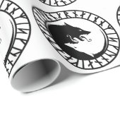 Runic Dire Wolf viking norse nordic runes Cadeaupapier (Rol Hoek)