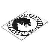 Runic Dire Wolf viking norse nordic runes Notitieboek (Linkerzijde)