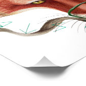 Runic Fox Watercolor Foto Afdruk (Hoek)