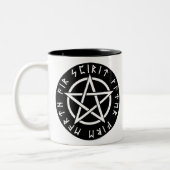 Runic Pentacle Coffee Cup Tweekleurige Koffiemok (Links)