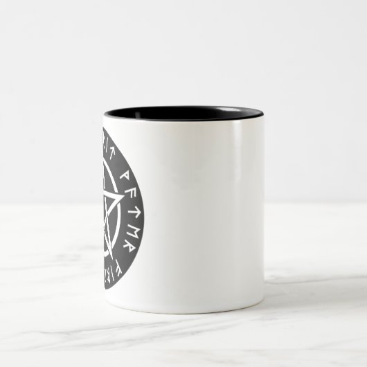 Runic Pentacle Coffee Cup Tweekleurige Koffiemok (Center)