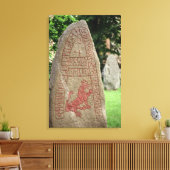 Runic stone canvas afdruk (Insitu (Woonkamer))