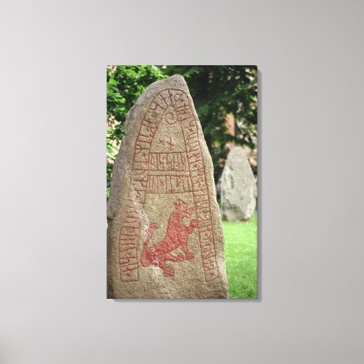 Runic stone canvas afdruk (Voorkant)