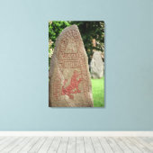 Runic stone canvas afdruk (Insitu (Houten vloer))