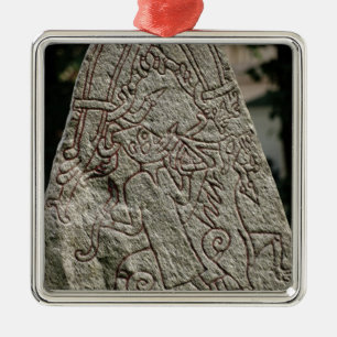 Runic stone metalen ornament