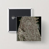 Runic stone vierkante button 5,1 cm (Voorkant /achterkant)