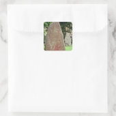 Runic stone vierkante sticker (Tas)