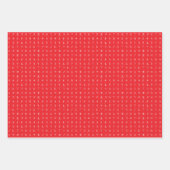 Runic Symbool Wit, Zwart & Rood Wrapping Sheet Set Inpakpapier Vel (Voorkant 3)