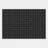 Runic Symbool Wit, Zwart & Rood Wrapping Sheet Set Inpakpapier Vel (Voorkant 2)