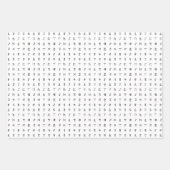 Runic Symbool Wit, Zwart & Rood Wrapping Sheet Set Inpakpapier Vel (Voorkant)