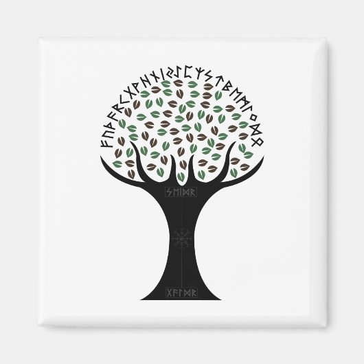 Runic Tree Magnets Magneet (Voorkant)