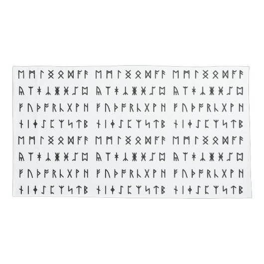 Runisch alfabet [Futhorc] Kussensloop (Achterkant-Links)