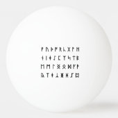 Runisch alfabet [Futhorc] Pingpongbal (Voorkant)
