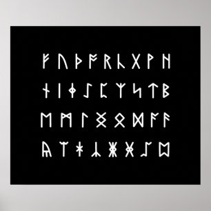 Runisch alfabet [Futhorc] Poster