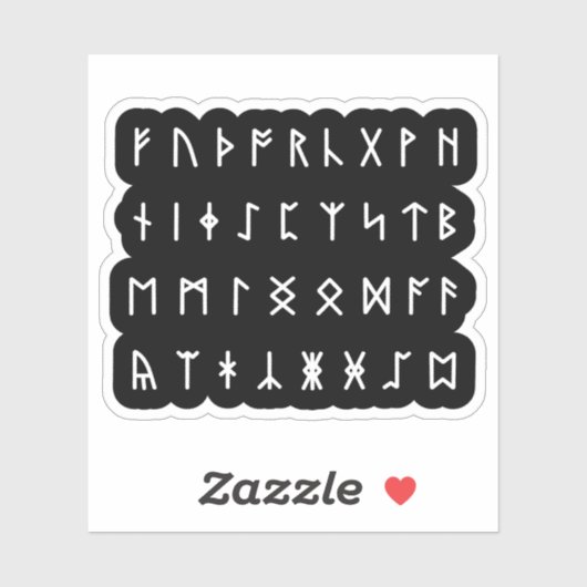 Runisch alfabet [Futhorc] Sticker (Vel)